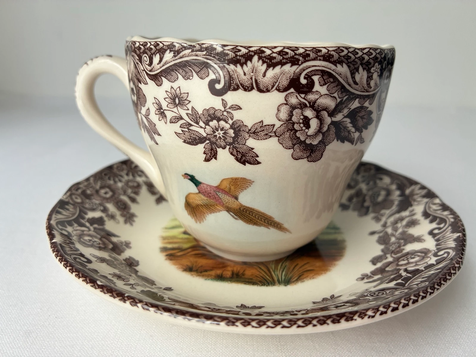 Vintage Spode Woodland Quail Cup and Saucer – photo 2